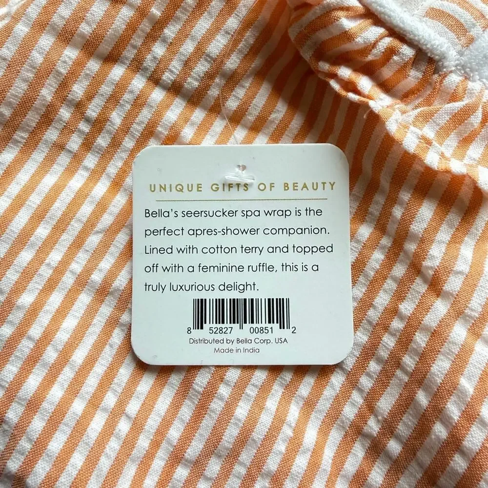 Bella ifiore peach seersucker spa wrap - Picture 6 of 6